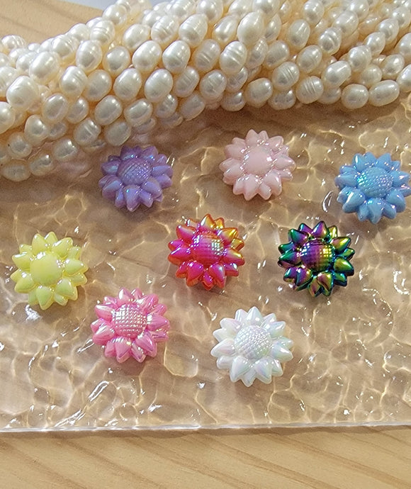 Sunflower Acrylic Beads