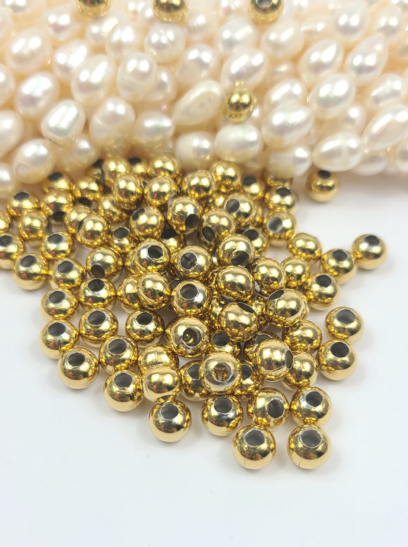 Stainless Steel Beads Gold