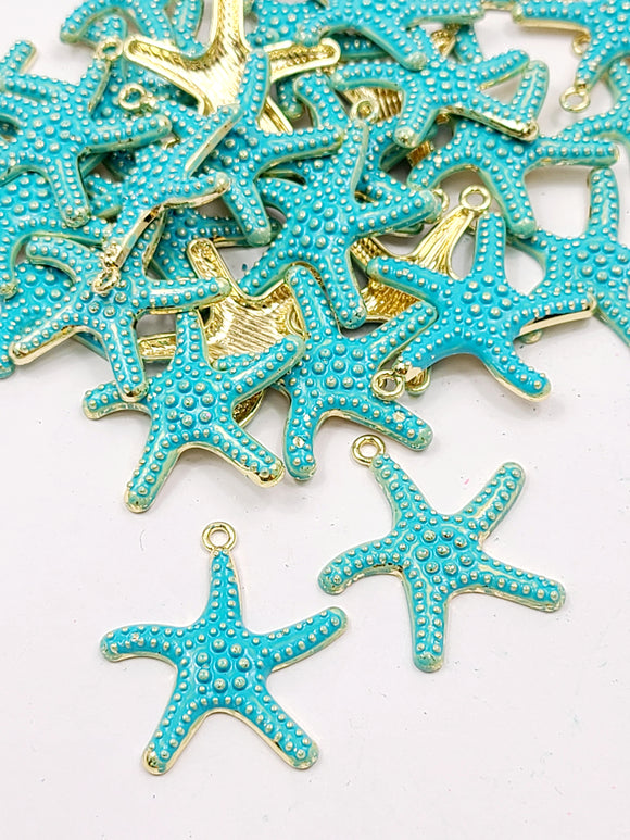 Alloy pendant starfish/sea