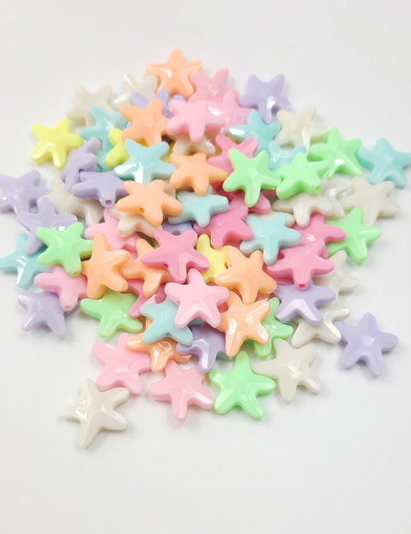 Opaque Acrylic  Beads Starfish/ sea stars