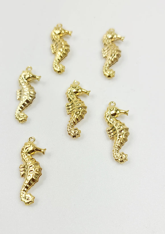 Stainless Steel pendants Sea Horse Golden