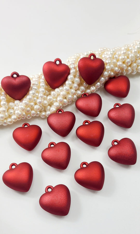Acrylic Pendant  puffed heart