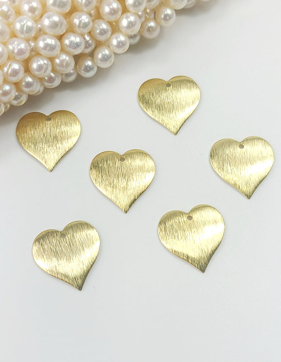Pendants Heart Real 24k gold plated