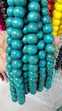 Natural painted wood Beads