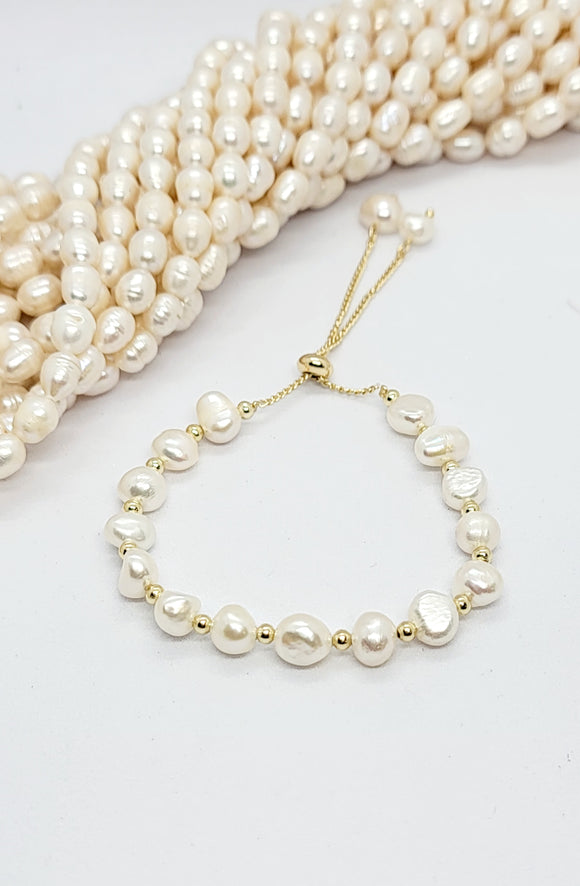 freshwater pearl bracelet Gold plating