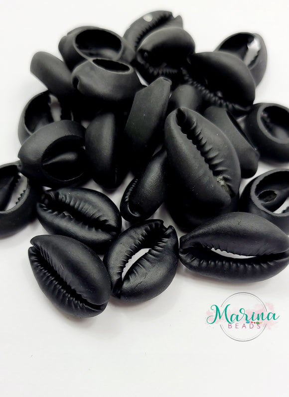Electroplated Cowrie shell Beads