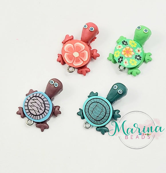 Polymer Clay Pendants Tortoise mix color