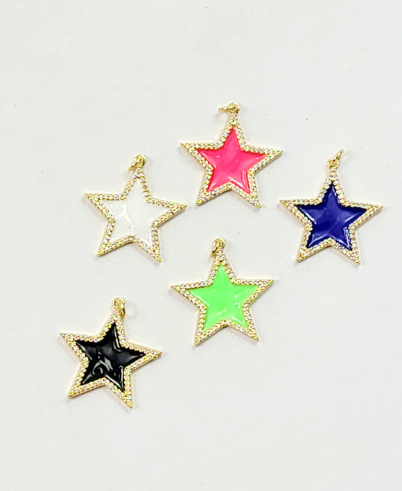 Estrella pendants Esmaltadas