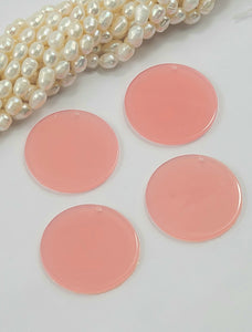 Translucent Resin pendant flat round