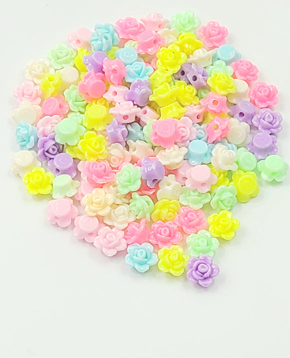 Opaque  Acrylic Beads Flower