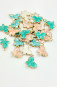 Alloy Enamel pendants Butterfly