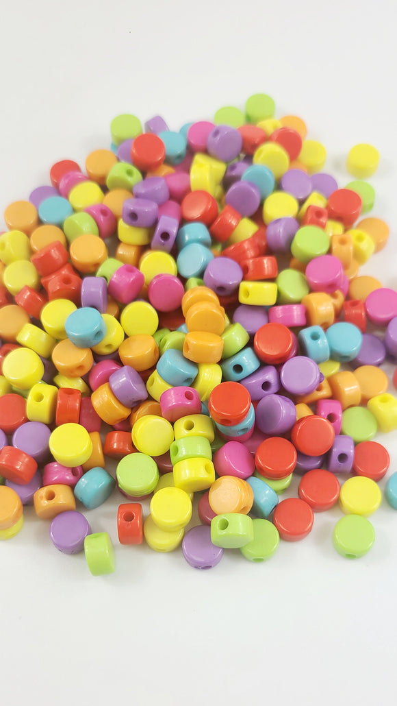 Acrylic Beads Flat Round