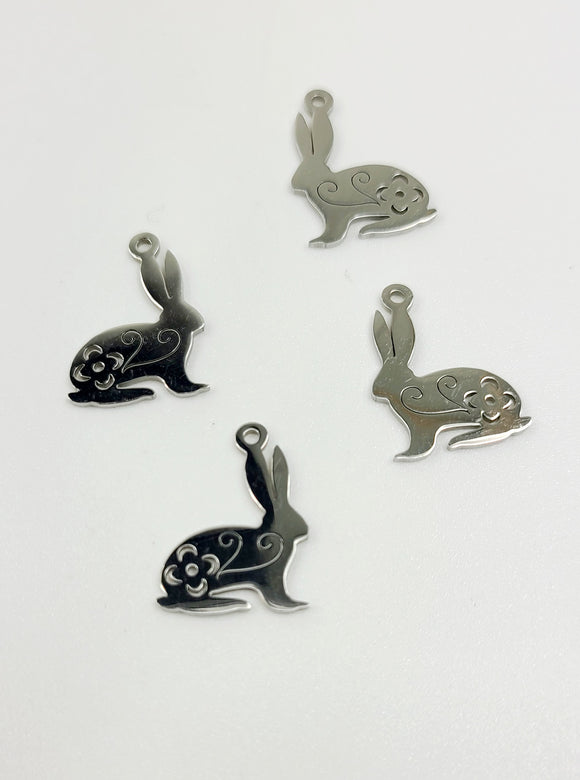 Stainless Steel Pendants Easter Bunny