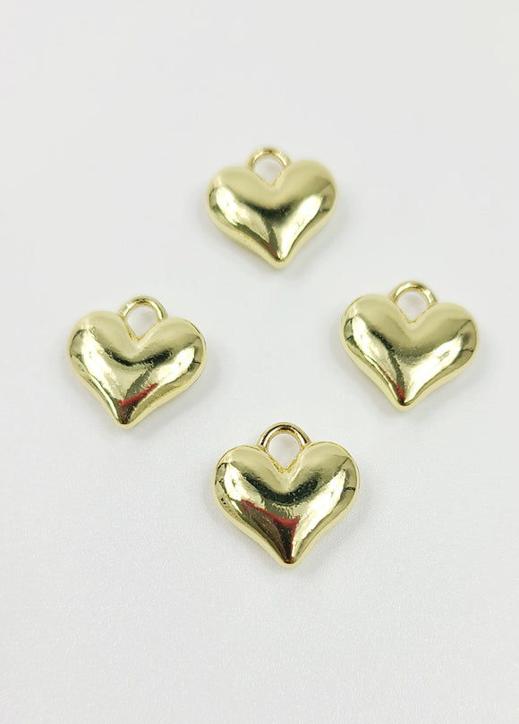 Alloy Pendants Heart  Light Gold