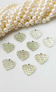 Alloy pendants heart with word Love