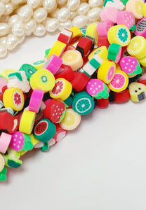 Polymer clay Beads Fruit