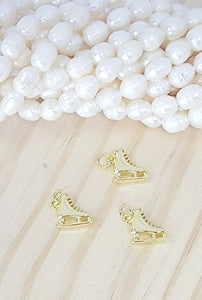 Pendants ice skates real 18k gold plated