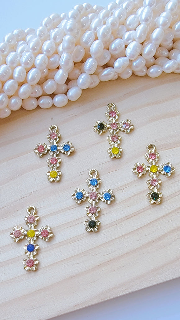 Alloy pendants cross light gold