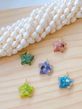 Natural  calcite pendants star, heart