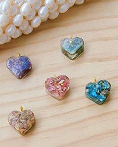 Natural  calcite pendants star, heart