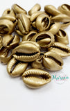 Electroplated Cowrie shell Beads