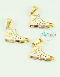 Stainless Steel pendant Shoes Enamel