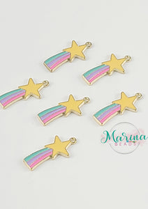 Alloy Enamel Pendants Shooting Star