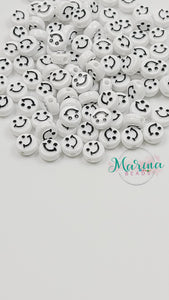 Happy Face Acrylic Beads