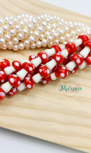 Lampwork Beads Mushroom red