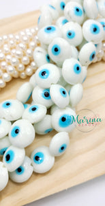 Evil Eye  Lampwork Flat Round