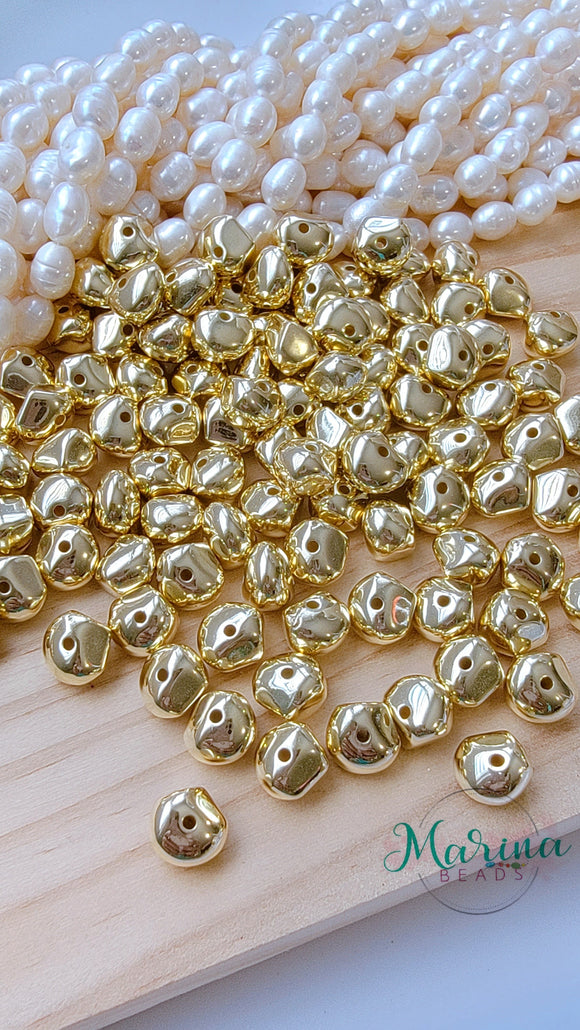 Ccb plastic Beads light gold